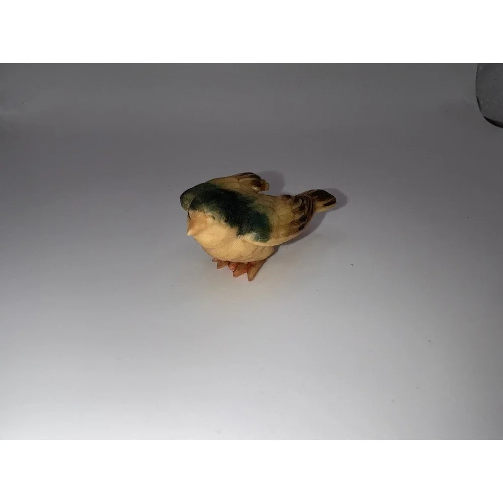 Vintage Miniature Hard Plastic Blue Winged Bird Trinket Shelf Mini Wild Animals